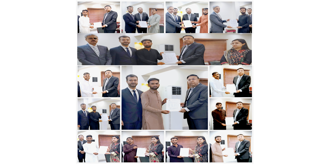Appointment orders are being distributed by Addl IGP SB to the next-in-line recruits newly appointed to the BD Cadre