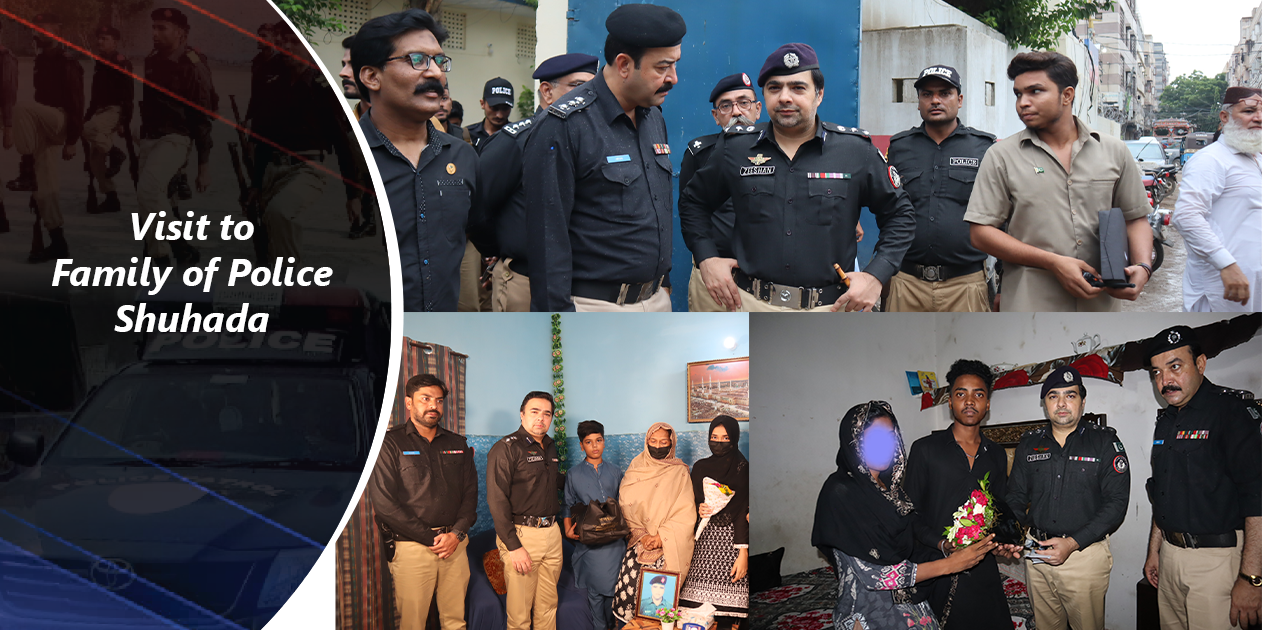 SSP Central Visit to Family of Shuhada-e- Police