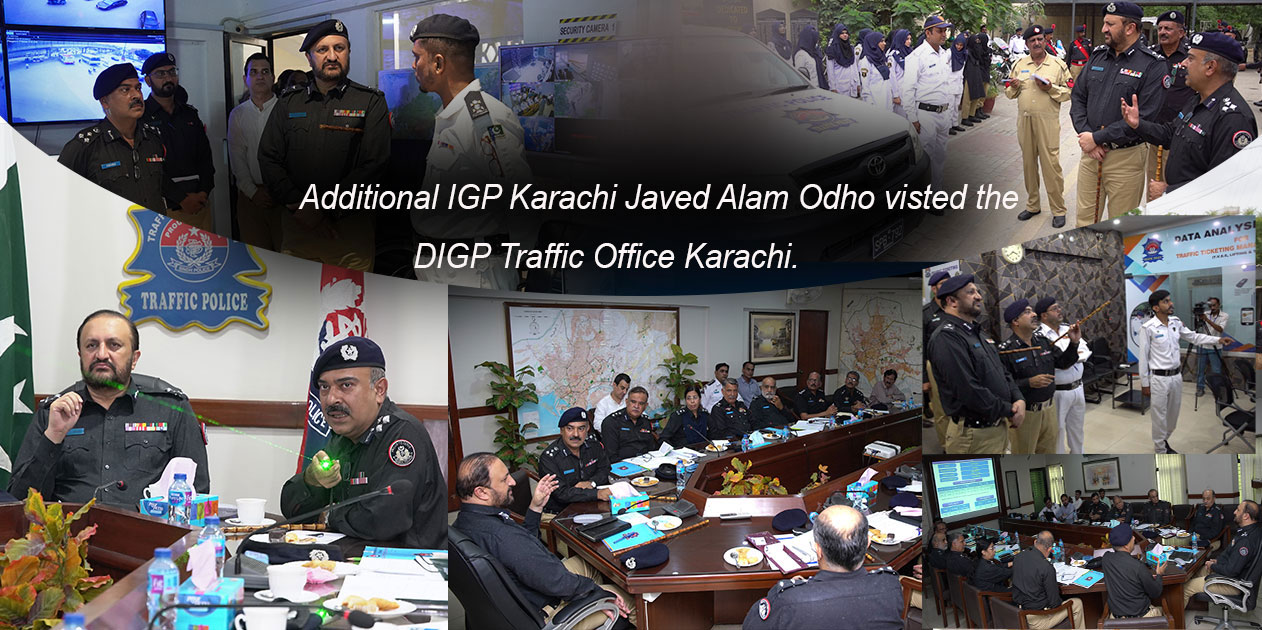 Additional IGP Karachi Javed Alam Odho visted the DIGP Traffic Office Karachi.